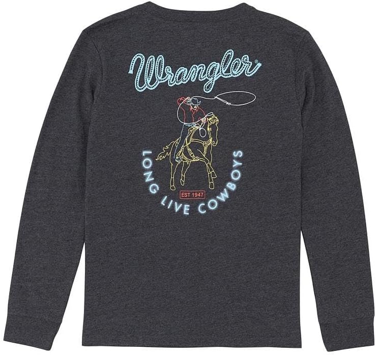 Wrangler Boy's Caviar Long Live Cowboys Long Sleeve Tee Shirt