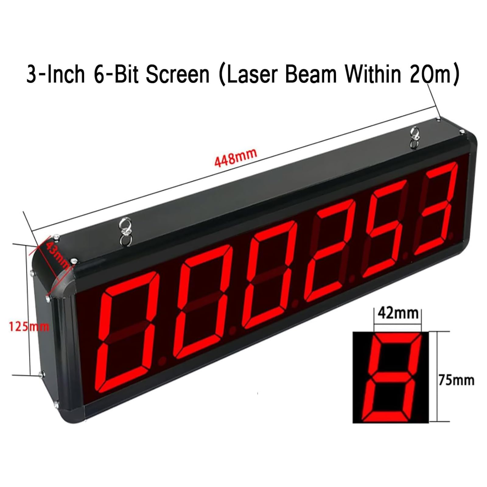 Contador con Sensor láser, Pantalla Digital, Cuenta hasta 999999, para Cintas transportadoras, líneas de producción y Seguimiento de visitantes.