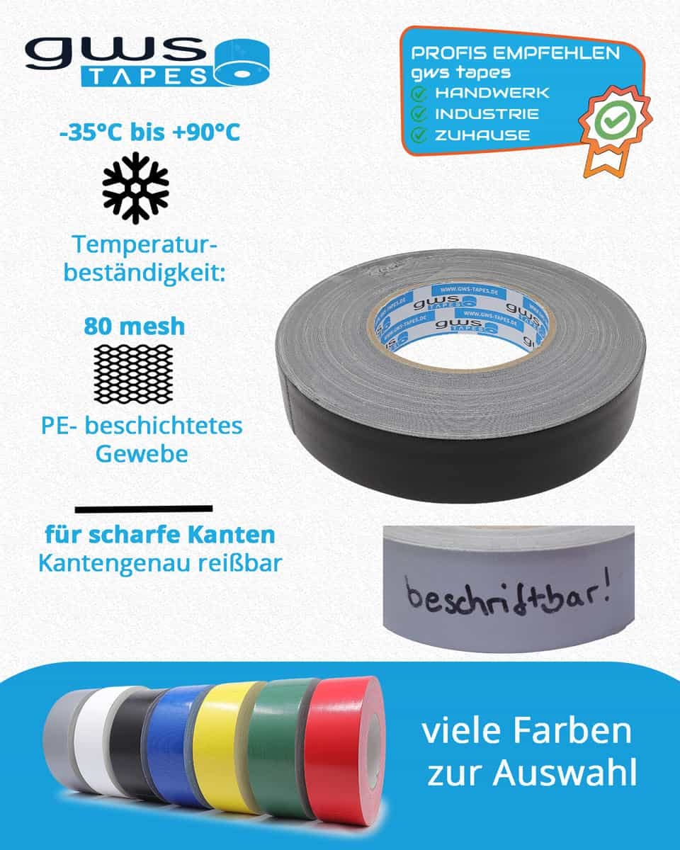 Gws Ruban Adhésif En Tissu De Qualité Supérieure - En Caoutchouc