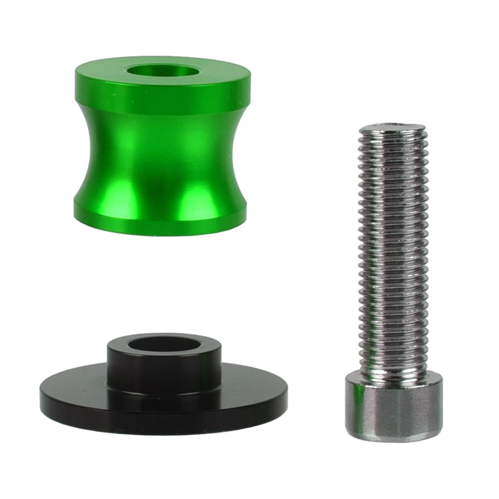 M8 Moto Supporti in Forcellone Rocchetti Swing Arm Spool Swing Arm Bobine Sliders Stand per NINJA 650 2017-2024 NINJA 400 Z400 2018-2024 NINJA 1000SX 2020-2022(Verde)