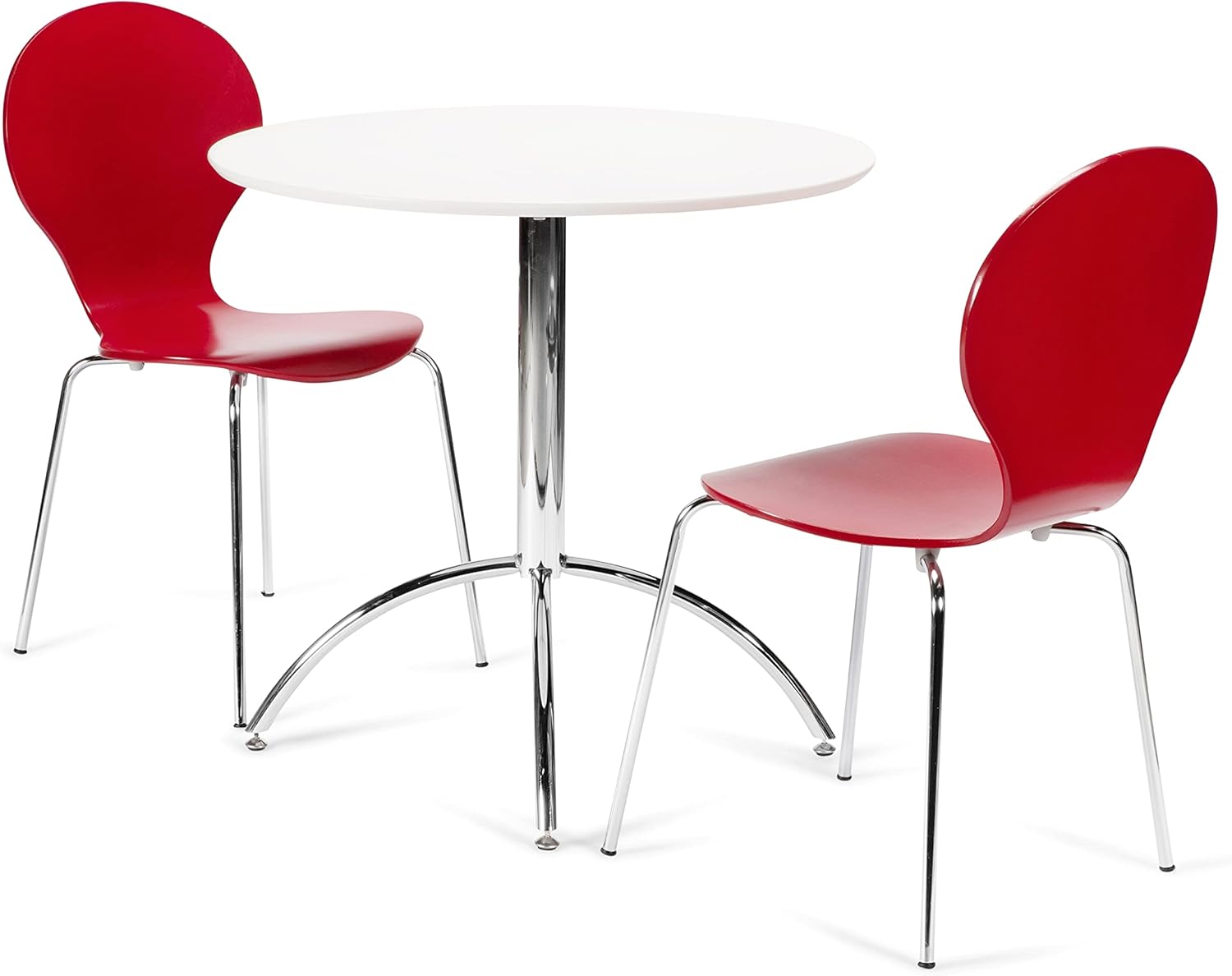 Your Price Kimberley Dining Set White Table and 2 Red
