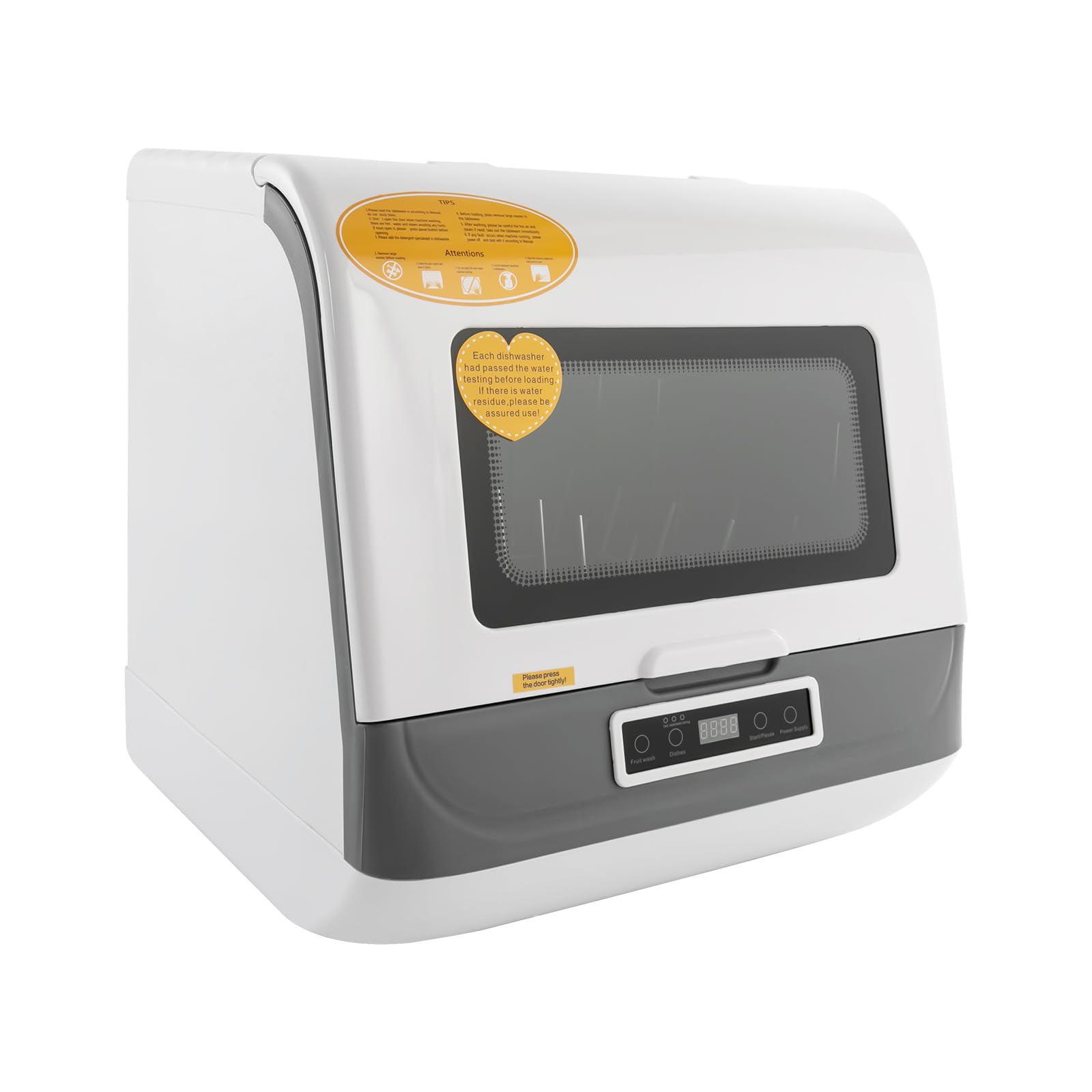 Mini lavastoviglie da tavolo con controllo touch e funzione di asciugatura, 3 modalità di risciacquo, 4-6 coperti, lavastoviglie compatta, per cucina, appartamento, ufficio