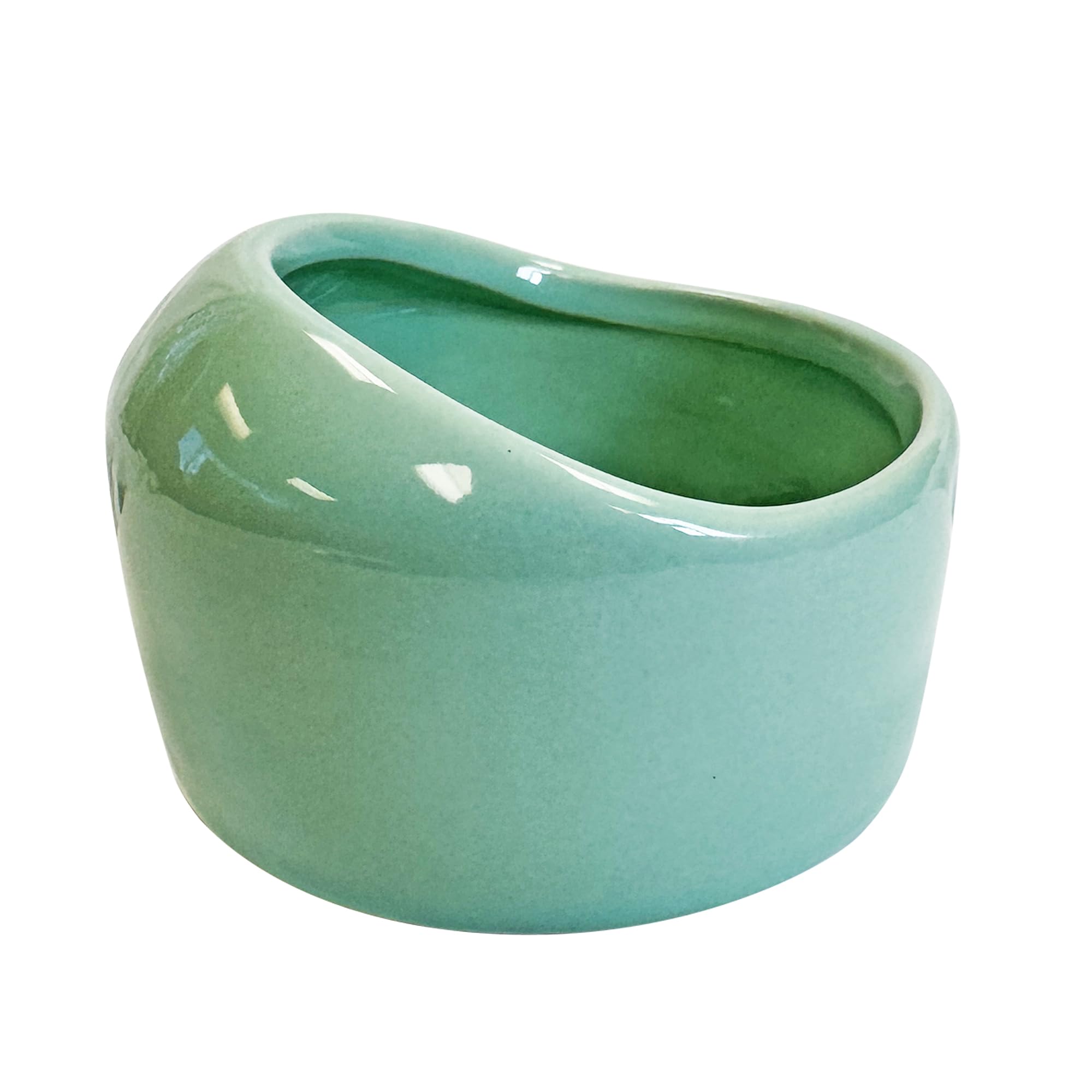 Exotic Nutrition No-Tip Ceramic Feed Station - Durable Ceramic & No Escape Feed Dish - Hamsters, Hedgehogs, Chinchillas, Rats, Ferrets, Guinea Pigs,