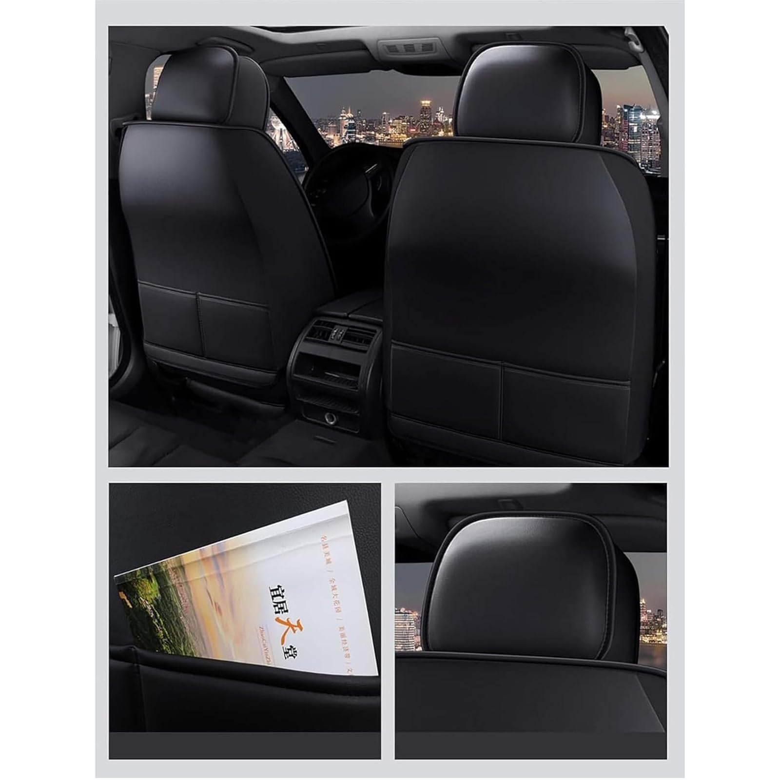 Pokrowce na siedzenia samochodowe do VW Golf 6 GTI Golf 7 Golf 7 GTI Golf TDI Golf Sportsvan 2, skórzana przednia tylna osłona poduszki ochraniacze akcesoria wewnętrzne, F/Coffee