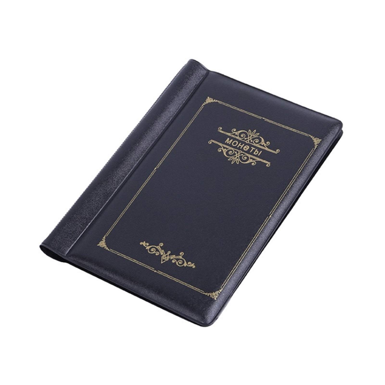 Album portable 120 pièces noir pour protéger vos pièces de monnaie contre l'usure et le tri