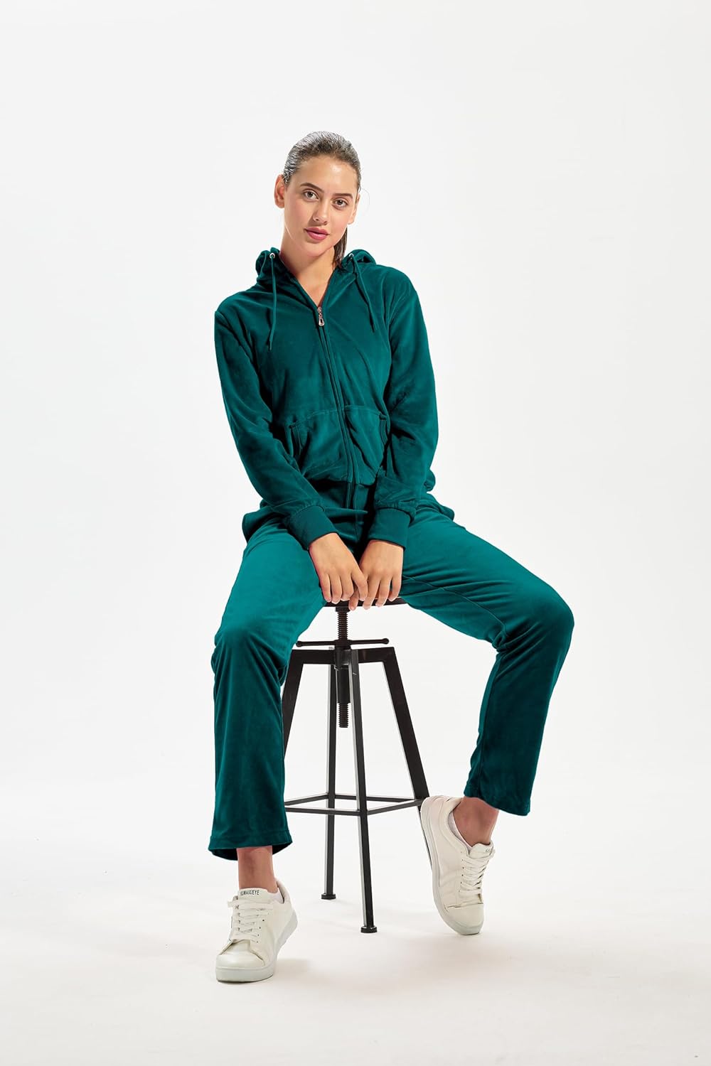 TanBridge Women’s Velour Tracksuit Set 2 Piece Y2K Outfits Zip Up Velvet Hoodie Sweatsuit Jogging Casual Sport Lounge Wear - Image 6