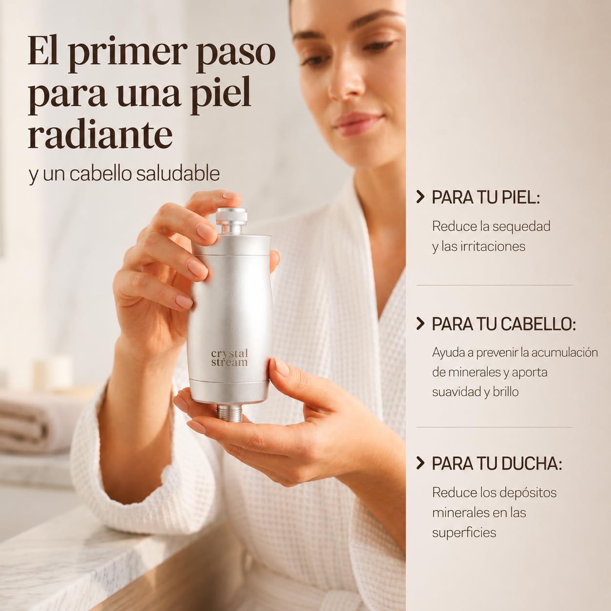filtro de ducha - filtro de ducha - anticloro, metales pesados, incrustaciones y más - aluminio