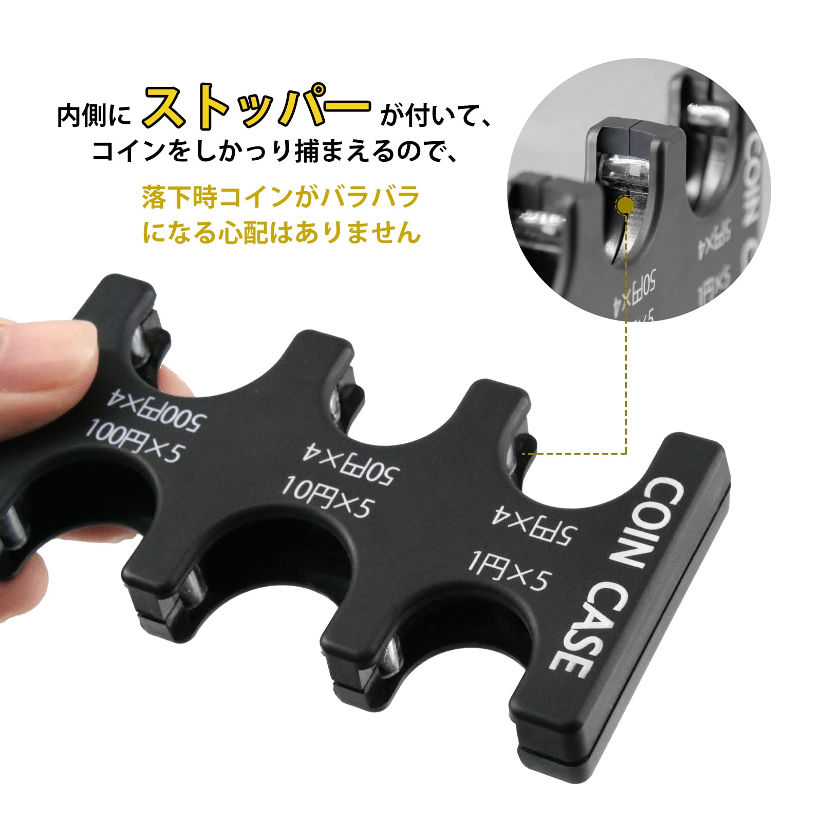 Amazon.co.jp: スライド収納式携帯コインホルダー 小銭財布 6種