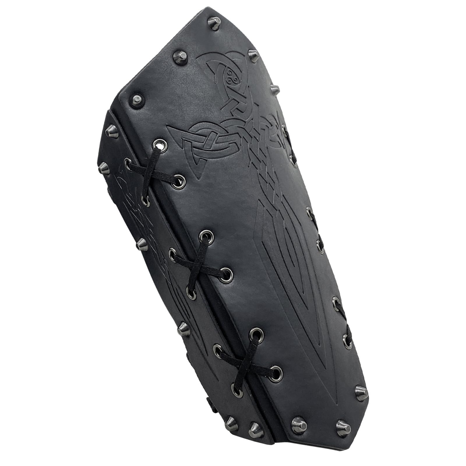 YUHANGCIYE Rivet Studded Arm Guard Adjustable Embossed Medieval Arm Gauntlets For Men Women Vintage Cosplay Bracers