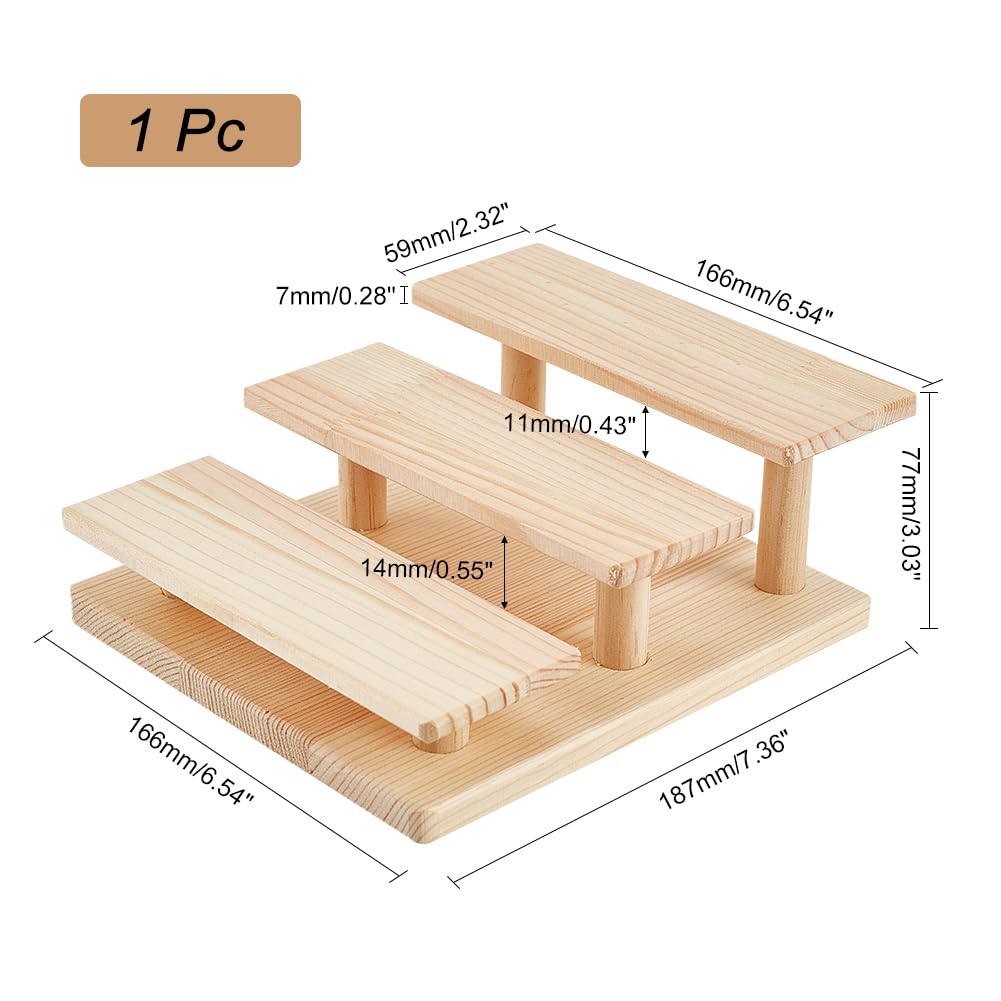 Présentoir Bois 3 Niveaux Détachable - Supports Risers Pour Bijoux Artisanat Et Collections