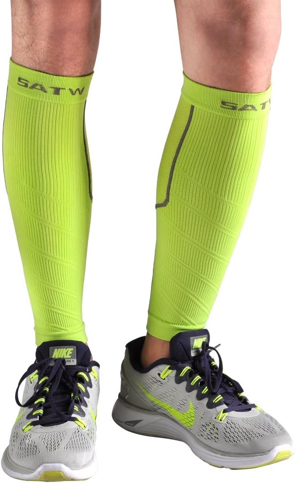 FIRELION Calf Compression Leg Sleeves Shin Splint Guard Socks Sleeves - Great for Basketball, Running, Walking, Travel, Cycling- Aids Faster Recovery
