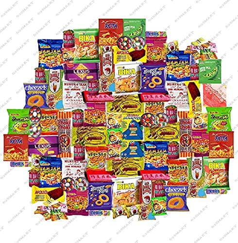 Malaysia Snack Package (20 Count) College Student Care Package, Thanksgiving, Food Arrangement Chips & Crips - Birthday Treats for Adults, Kids, Teens