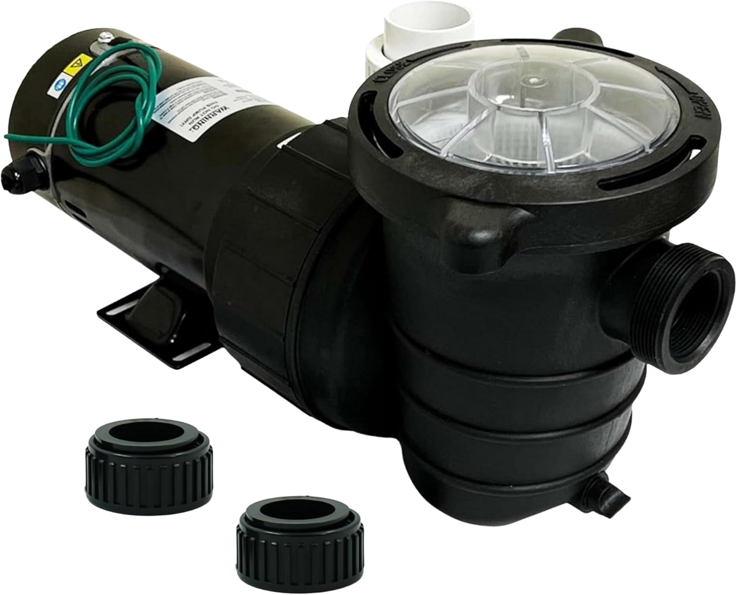 HALF OFF PONDS 1.5 HP 5,500 GPH Above Ground Pool Pump with Strainer Basket – Energy Efficient Inline Water Pump for Swimming Pools, Spas, Waterfalls, Ponds, 120V