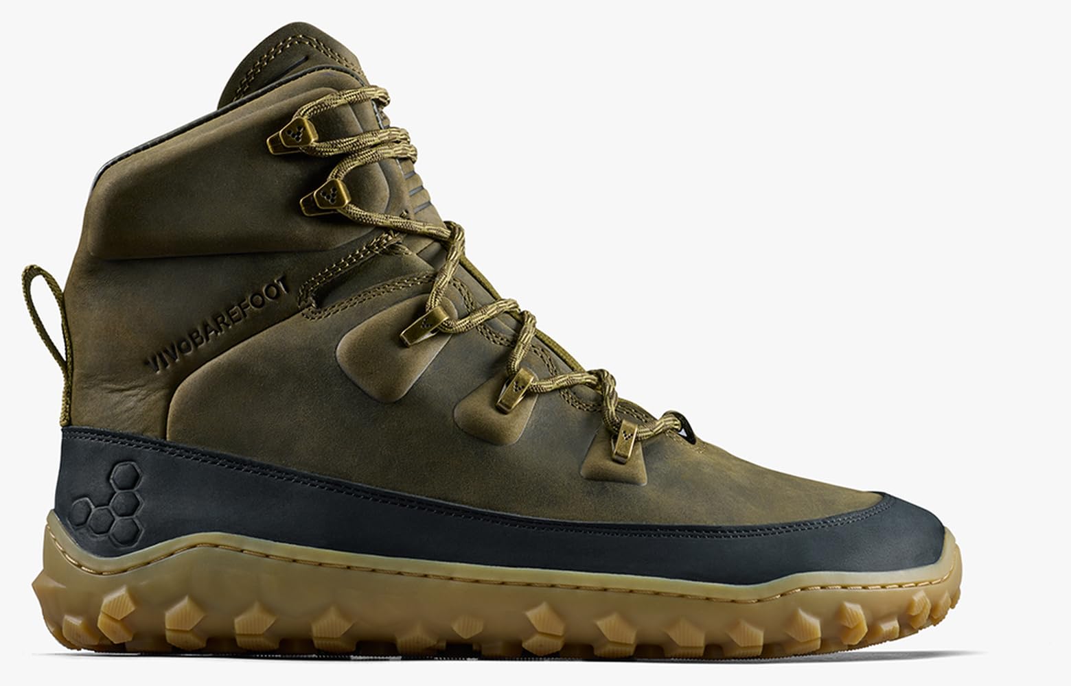 Vivobarefoot Tracker Leather at Męskie buty trekkingowe na boso, wodoodporne, lekkie i odporne na przebicie, na każdą pogodę i tereny, szerokie dopasowanie