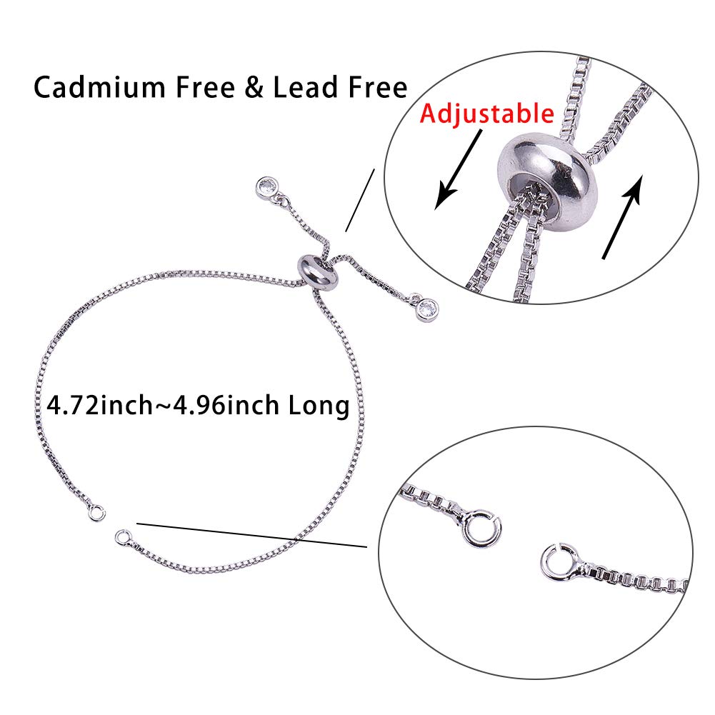 12 Chaînes Bracelet Réglables Argentées – Acier Inoxydable Ouvert 145 Mm + Extension, Pour Bijoux DIY & Charms