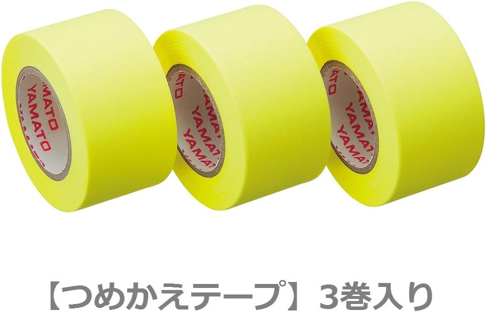 ヤマト Yamato WR-25H-LE3 Sticky Notes Roll Tape, Refill, 3 Rolls, 1.0 inches (25 mm) x 32.8 ft (10 m), Lemon
