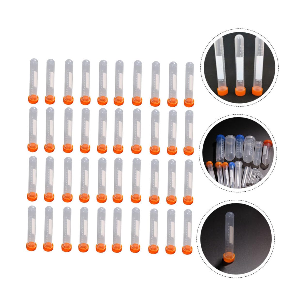 Cabilock Lot de 100 Tubes à Centrifuger de 15 Ml en Polyéthylène Bouchons à Vis Étanches, Tubes Transparents, Adaptés aux Expériences de Laboratoire et Usage Scientifique Couleur Aléatoire