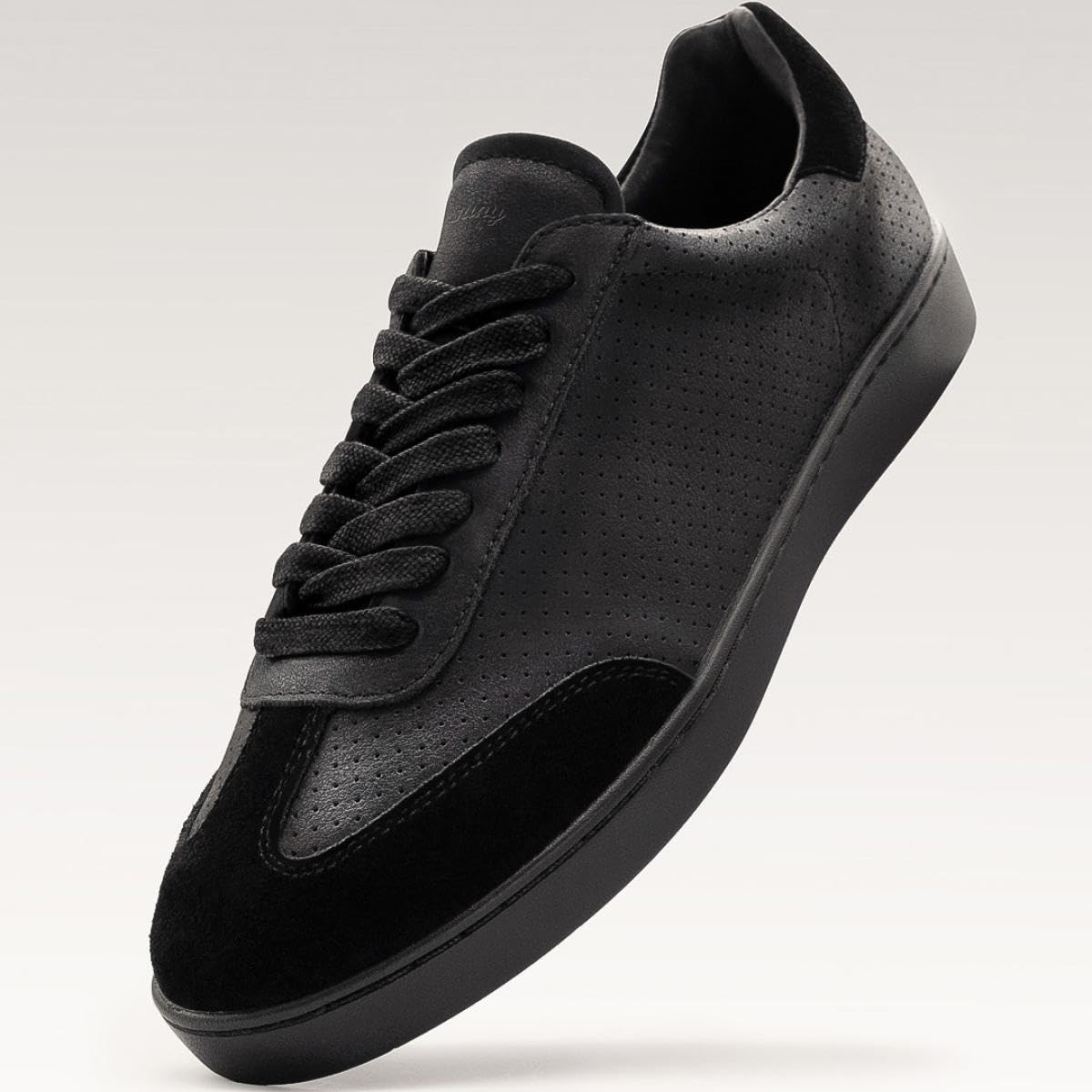 Anna Kern Suny Herren Dance Sneakers 7430 - Leder schwarz - Normalweite - durchgehende PU Sohle - herausnehmbare Mehrweiten-Zwischensohle