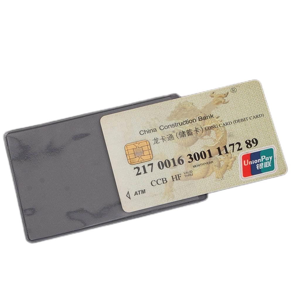 10pcs Transparent ID Credit Card Protector Sleeves Vertical Plastic Waterproof Card Cover Business Card Holder 1