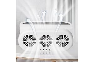 Solar-Powered Car Window Exhaust Fan with 3 Air Outlet