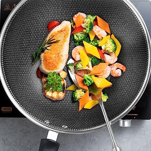 Wok Pan Acero Carbono 34cm con Tapa Antiadherente miniatura 5