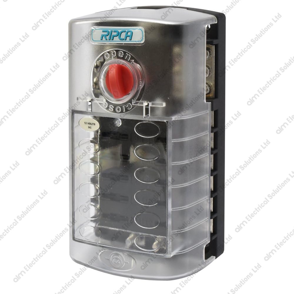 12 Way Blade Fuse Box/Bus Bar With Cover - Marine Kit Car Boat HGV 12V 24V