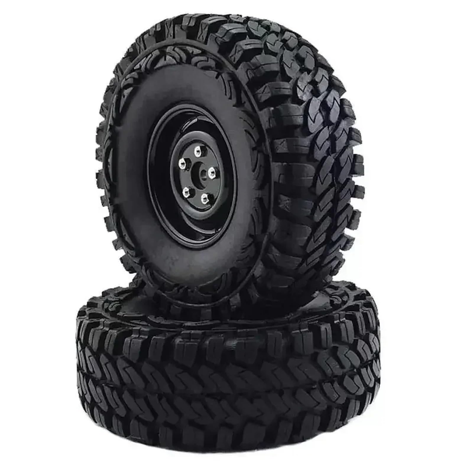 RC Pneumatici Ruote Per Rock 1/10 1.9 "Ruote Del Camion Pneumatici Cerchi Plastica 115MM Accessori Modello Auto RC Crawler Parti Aggiornamento Modificate Ricambio Sostituisci
