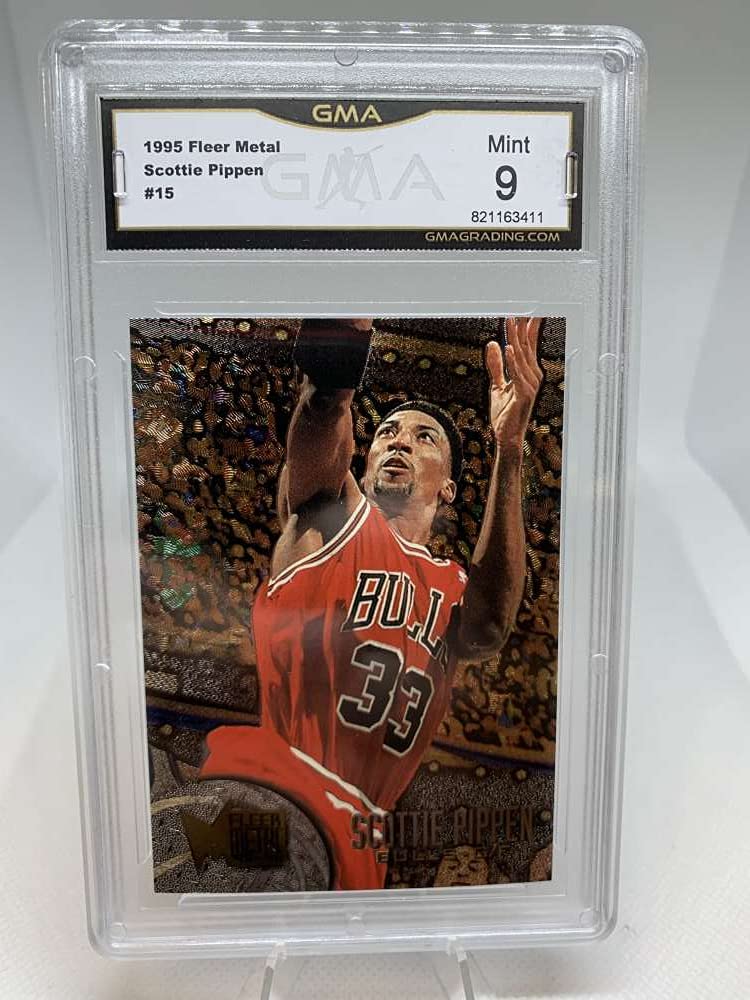 Amazon.com: GMA Graded Mint 9 821163411 1995-96 Fleer Metal #15