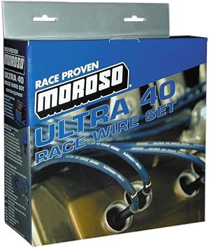 Moroso 73225 Universal Blue Max 8mm Wire Set, 90 Degree Plug Ends
