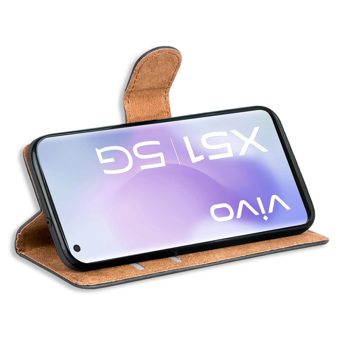 Verco Wallet Case for Vivo X51 5G Book Cover with Magnetic Closure compatible with Vivo X51 5G Flip Case with Card Slots Faux Leather - Image 4