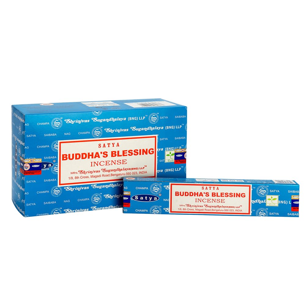 VIE Premium Satya Incense Sticks, 12 Packs x 15g, Buddha's Blessing