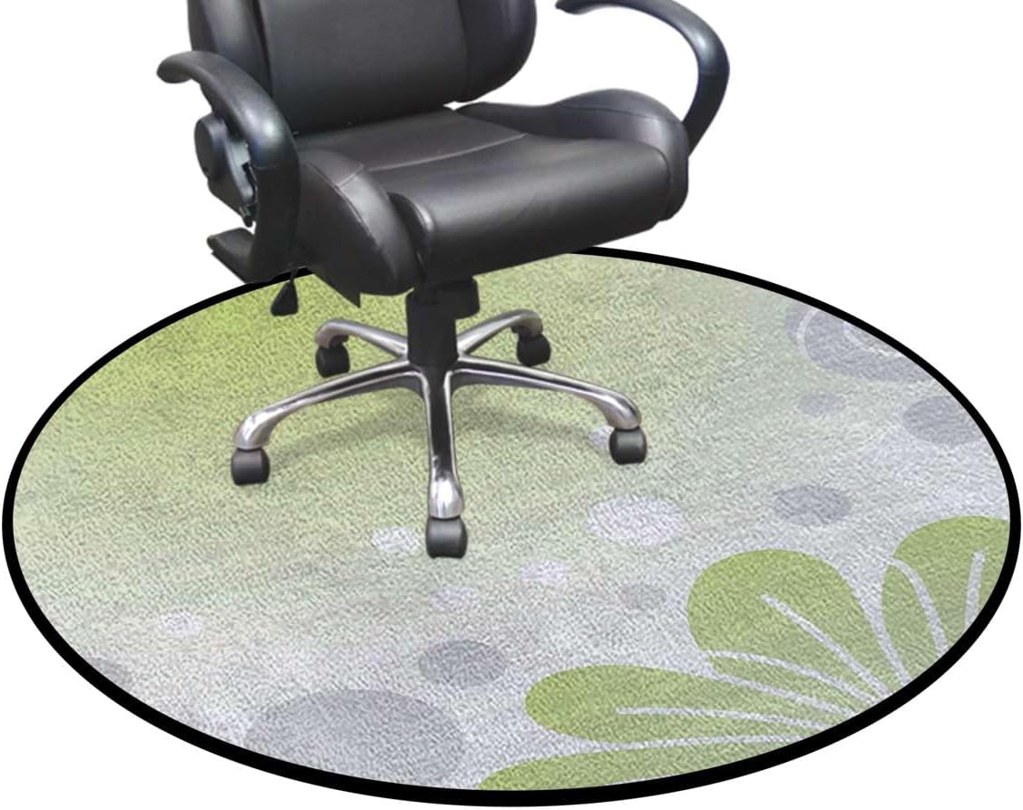 Anime Animal Anti-Slip Chair Mat for Hardwood Floors, Cartoon Character Isolated Multi-Purpose Office Desk Protector, Durable Floor Carpet,Protect The Floor from Scratches, Diameter 59 in