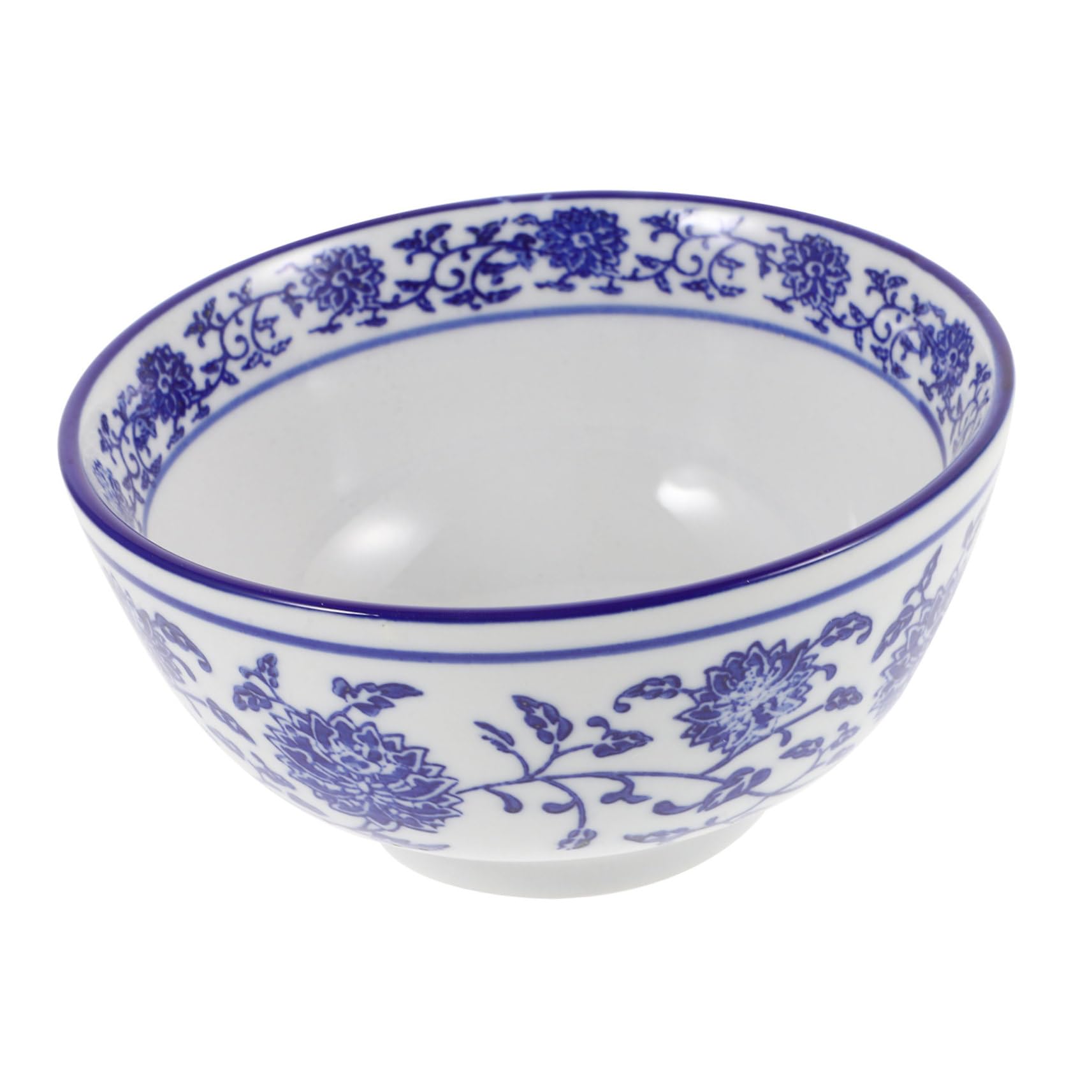 PRETYZOOM 5 Piezas cuenco de porcelana azul y white ensaladera tazón de sopa reutilizable tazón de postre de cereales Tazón de comida de cerámica contenedor de ensalada tazón de cerámica