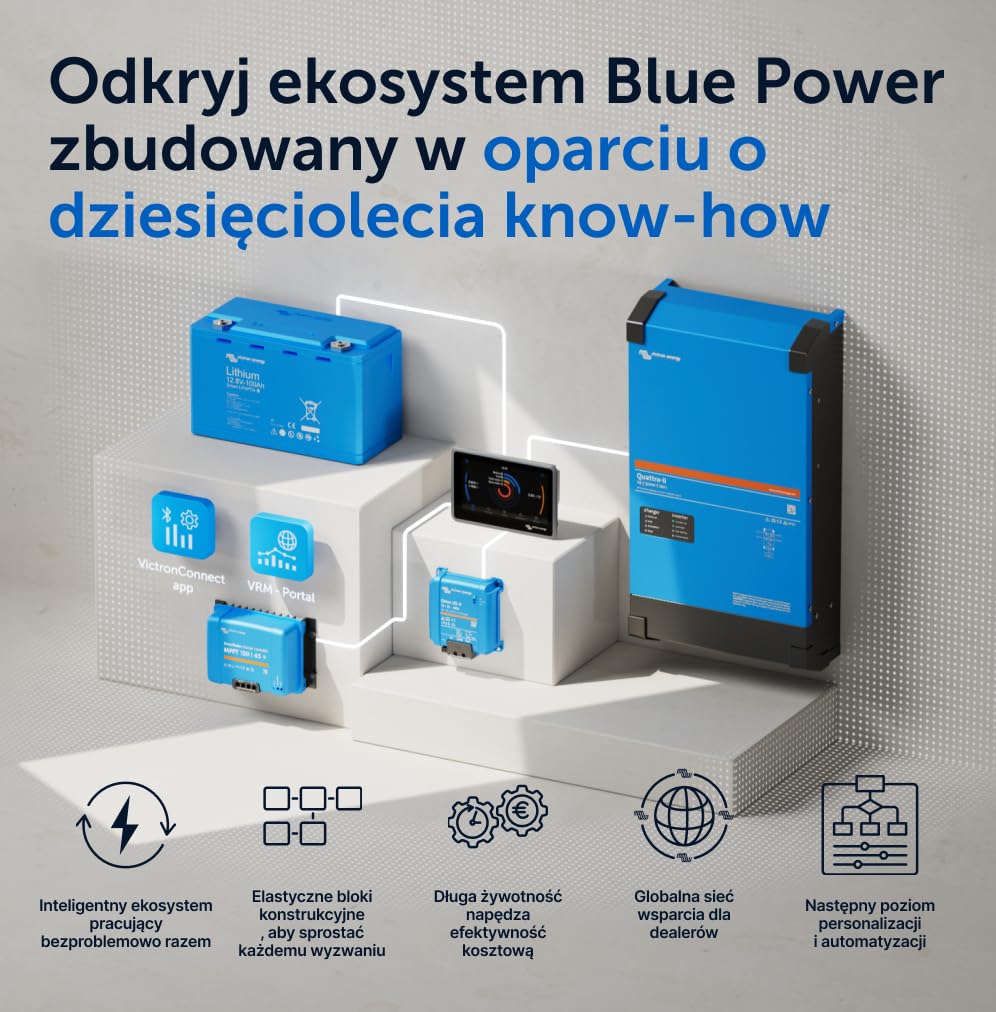 Victron Energy SmartSolar MPPT 250V 60 amp 12/24/36/48-Volt Kontroler Ładowania Słonecznego (Bluetooth) do MC4