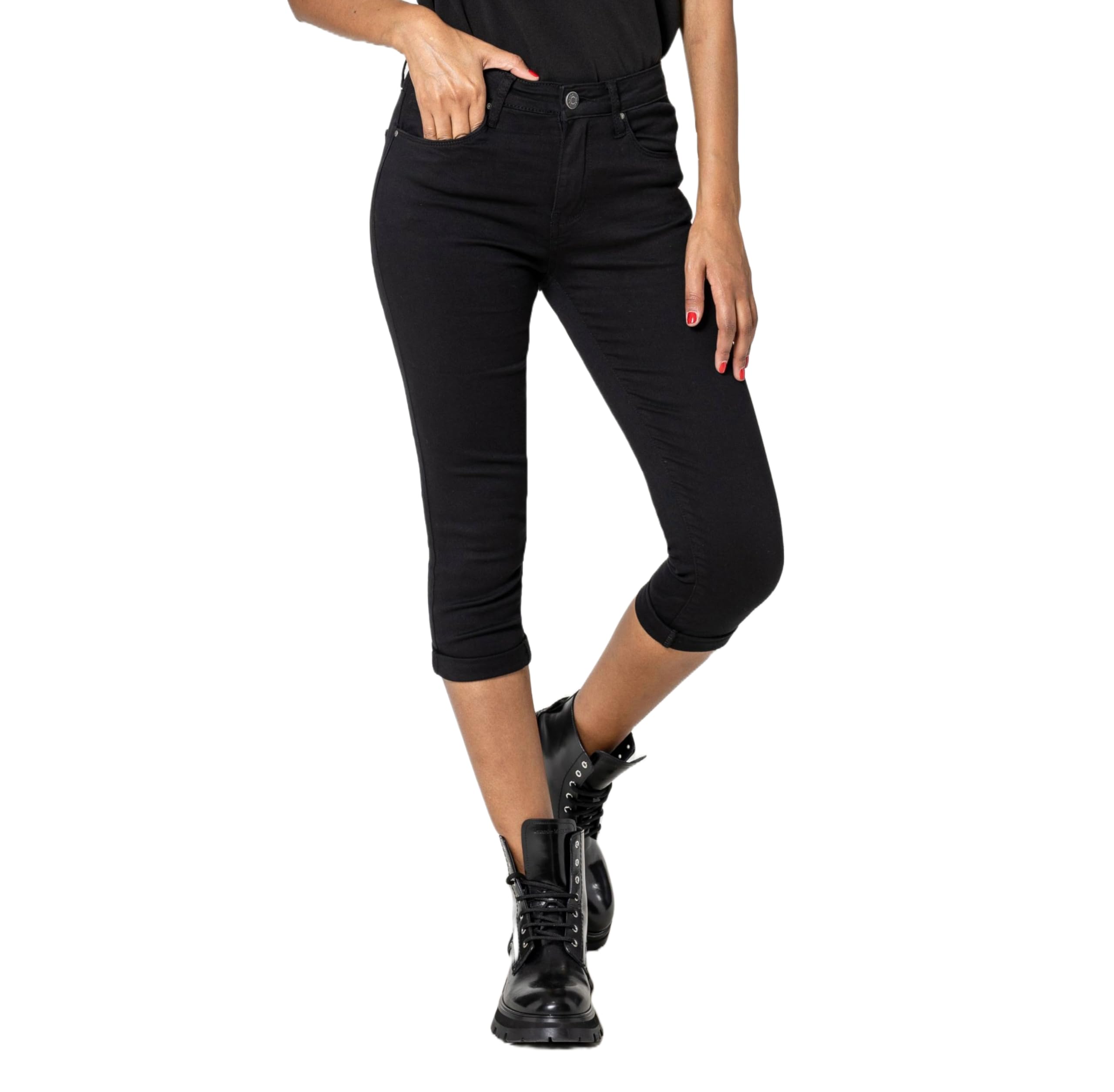Nina Carter P230 Damen Capri Skinny Fit Jeanshosen HIGH Waist Sommer Jeans