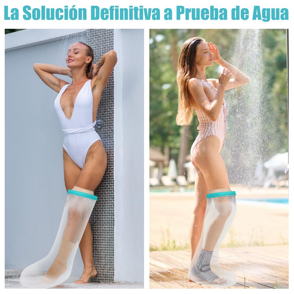musbus Fundas Impermeables para Yeso de Pierna, Extra Grande, Reutilizables, Elásticas, Fáciles de Usar para Proteger Piernas en el Baño, Hombre, Mujer
