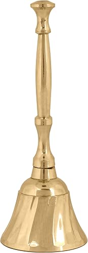 Miniatura 5 de SATVIK - 1 unidad de campanas Puja de latón indio religioso diwali festivo diario Pooja Hogar Templo Mandir Oficina Ghanti Recepción Escolar Boda