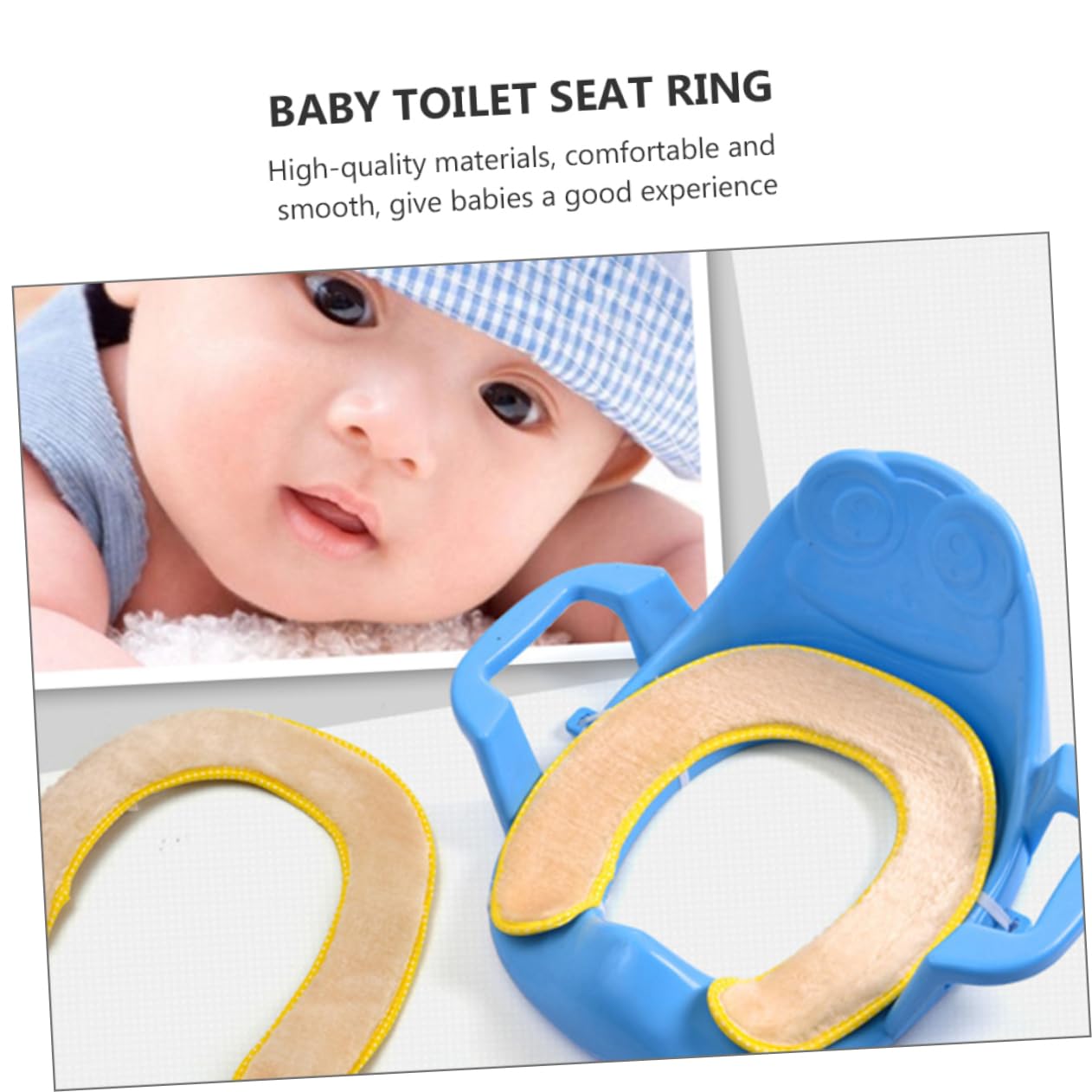 Coussin de Toilette Flanelle pour Garçon Fille Siège O et U Confortable Chaud Hiver