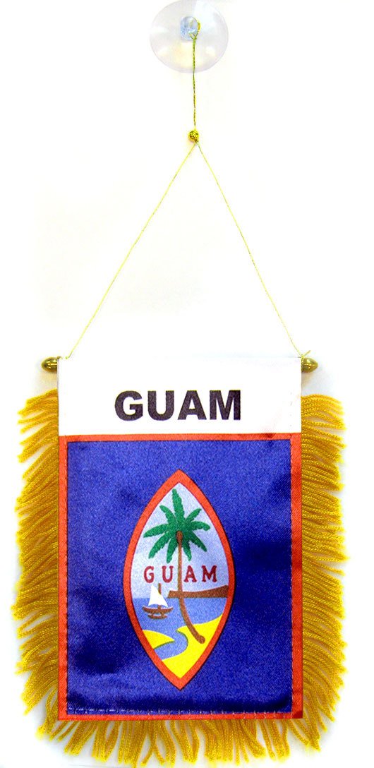 AZ FLAG Guam Pennant 4x6 in American 100D Polyester Suction Cup