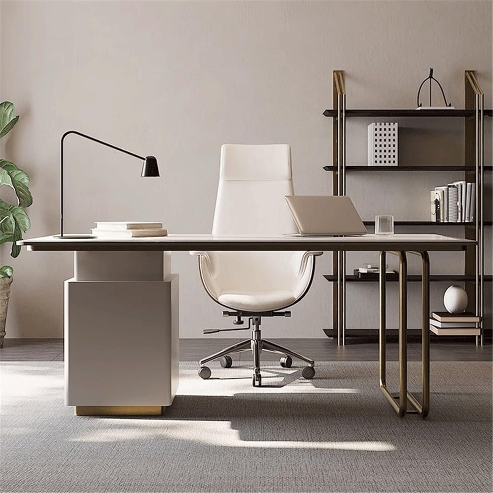 Table Bureau de Travail Moderne for Ordinateur Portable, Bureau d'écriture Robuste Luxe(M)