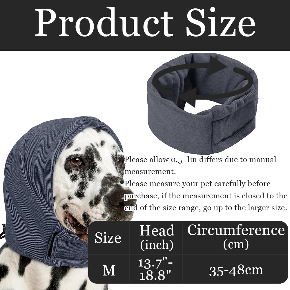 Paraorecchie Cocker Scaldaorecchie per Cani e Collo Cappuccio Protettivo Avvolgente Protezione le Orecchie del Cane Scaldacollo(Grigio-S)