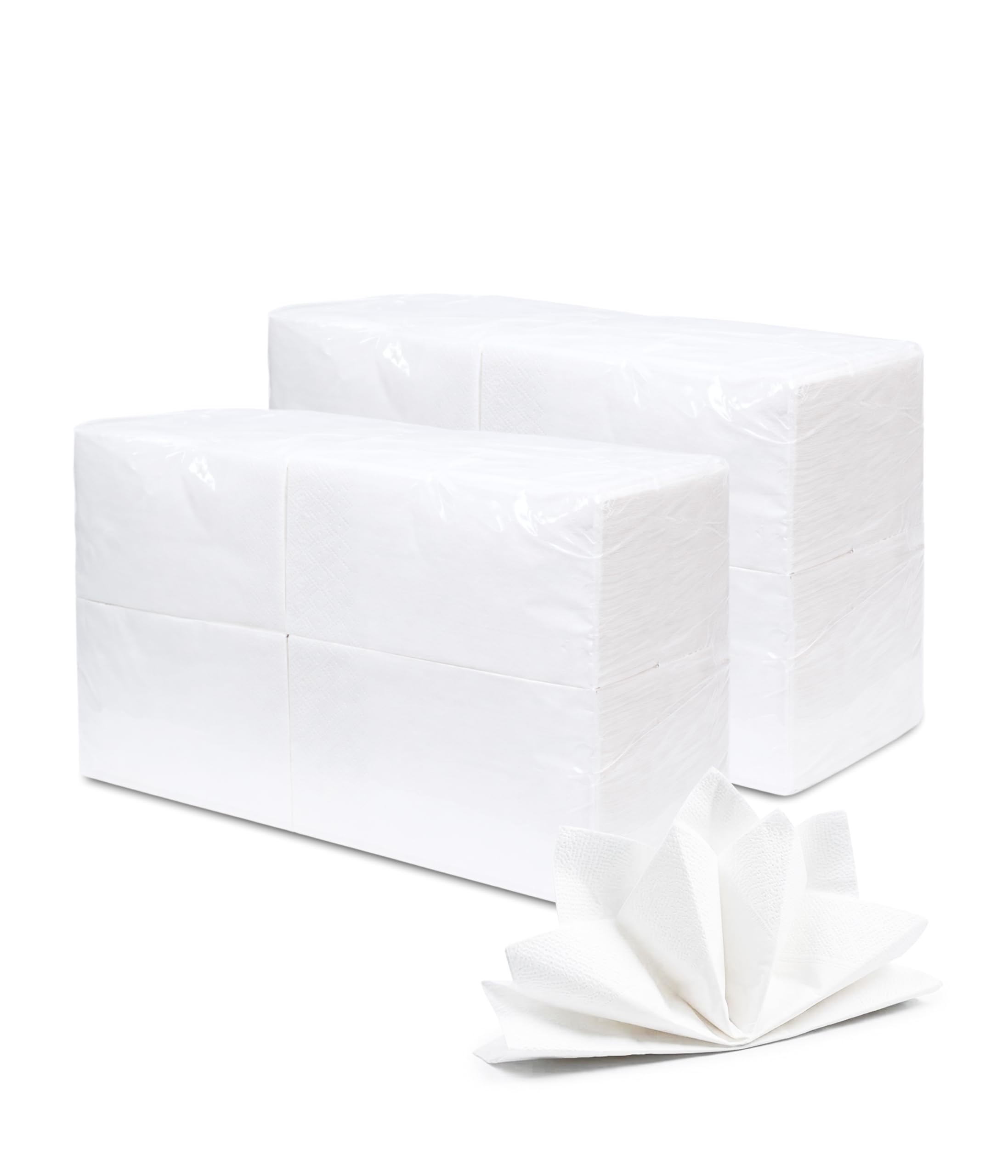 Hygiene Guru® Servietten Weiß (16 Pkg. á 250 Blatt, 1/8 Falz) - 33x33 cm, 2-lagig, 100% Zellstoff - Perfekt für Geburtstags-, Hochzeits- und Weihnachtsfeiern - Papierservietten aus robustem Material