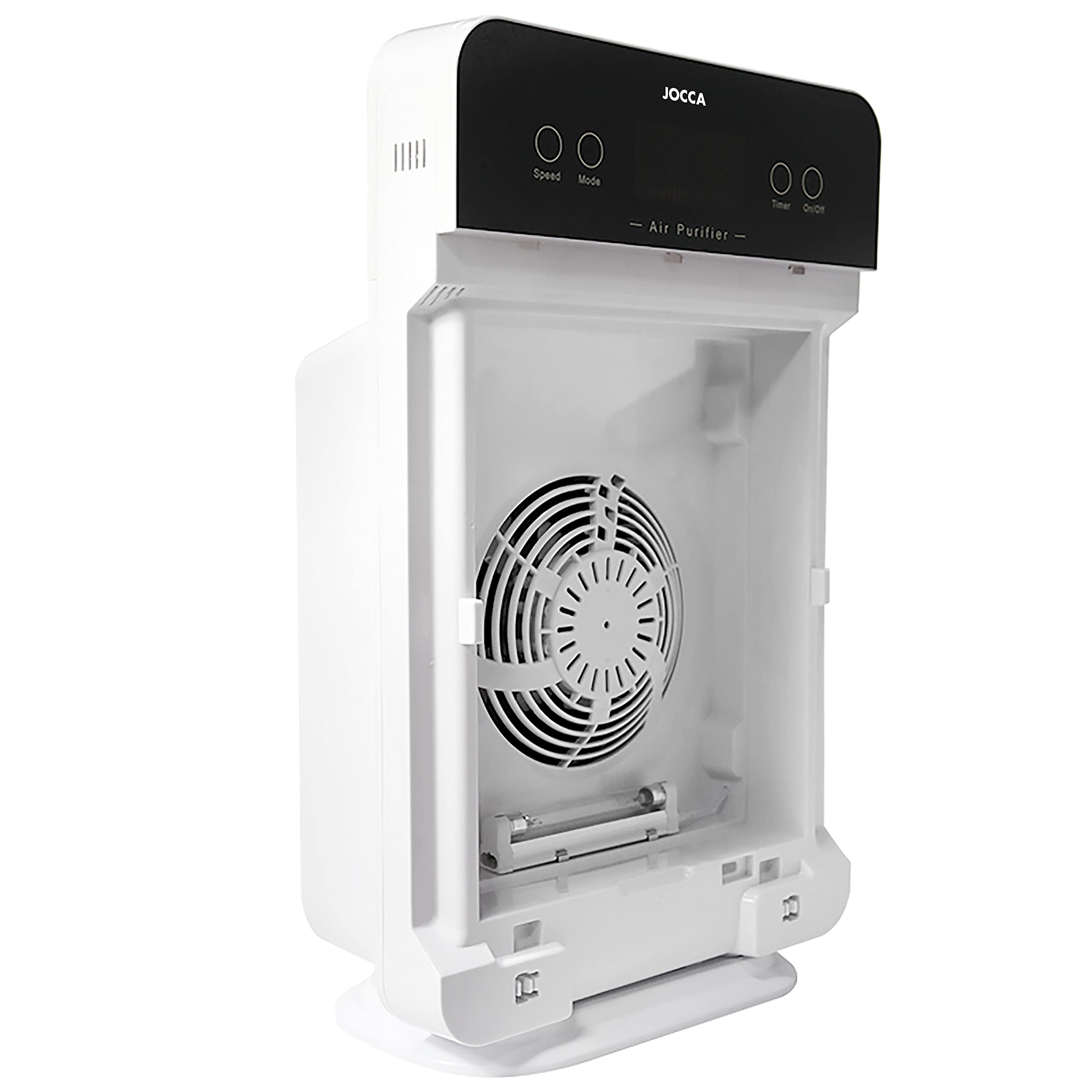 Jocca - Purificador de Aire con Filtro HEPA para Alergias Estacionales | Captura y elimina alérgenos | Filtro HEPA 13 | Temporizador y Programador | Incluye mando a distancia| hasta 30m²| Luz UV