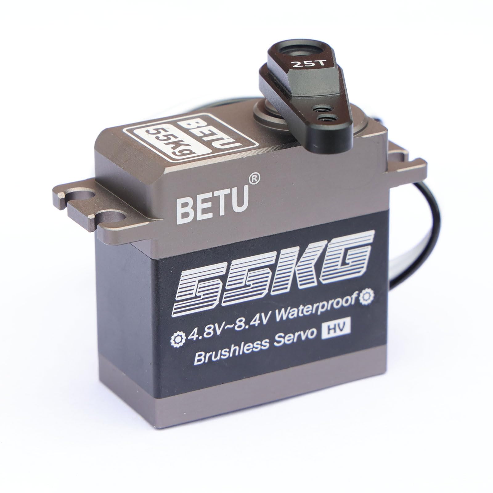 BETU Servo sin escobillas de 55 kg, resistente al agua y servo de alta velocidad, servo RC compatible con 1/5,1/6, 1/8, 1/10 RC coche/robot/barco/avión
