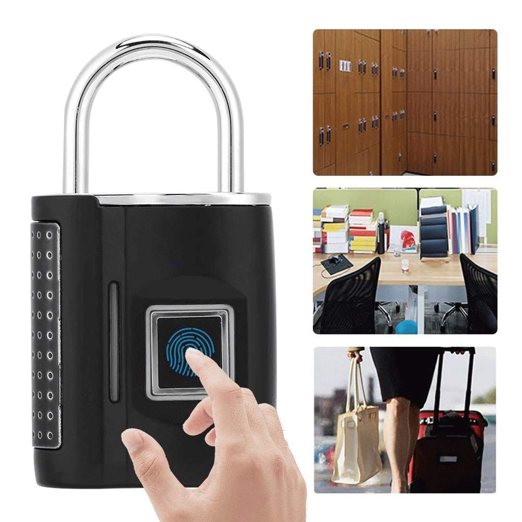 Cadenas Intelligent de Verrouillage de Charge USB à Empreintes digitales, Cadenas Intelligent de Verrouillage de Porte à Empreinte Digitale sans clé pour Armoire de casier de Salle de Sport et Plus