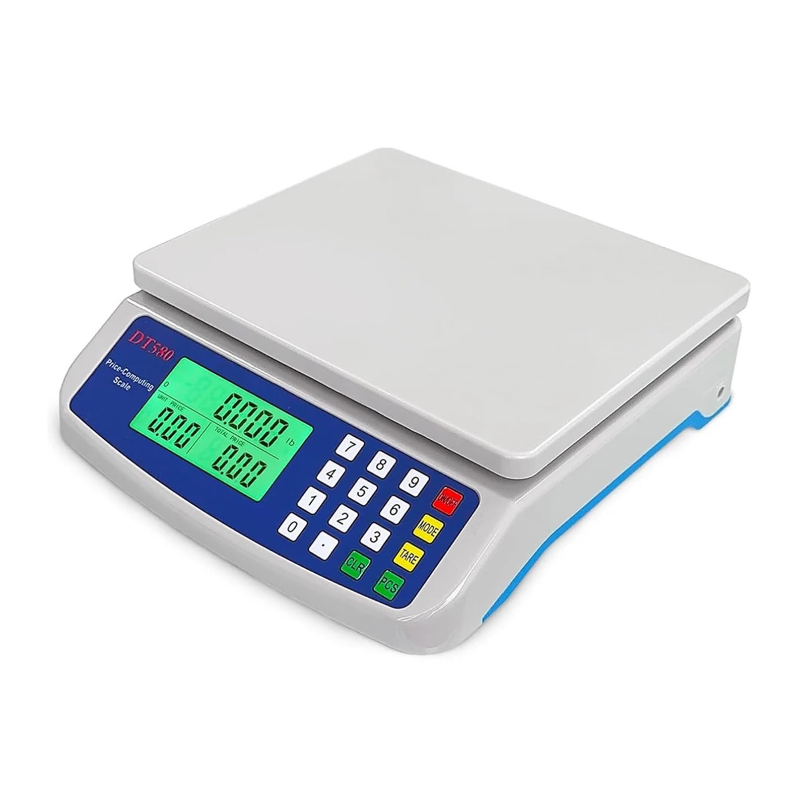 Bascula de Cocina, Báscula de alimentos comercial con pantalla LCD, contadora de monedas, multifunción, de acero inoxidable