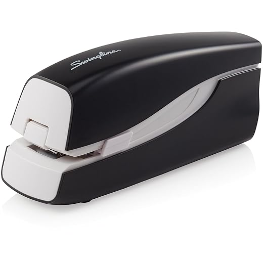 Swingline Electric Stapler, 20 Sheet Capacity, Portable, Full Strip, Plug In or Battery, Black (48200)