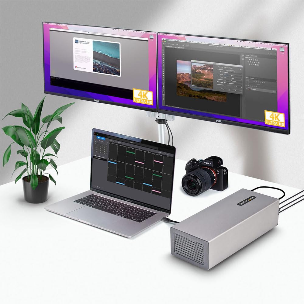 StarTech Thunderbolt 3 PCIe Erweiterungsgehäuse (2TBT3-PCIE-ENCLOSURE) | Externes Gehäuse mit zwei Steckplätzen für Laptops, Desktops, 8K/4K Ausgang über TB3/DP 1.4