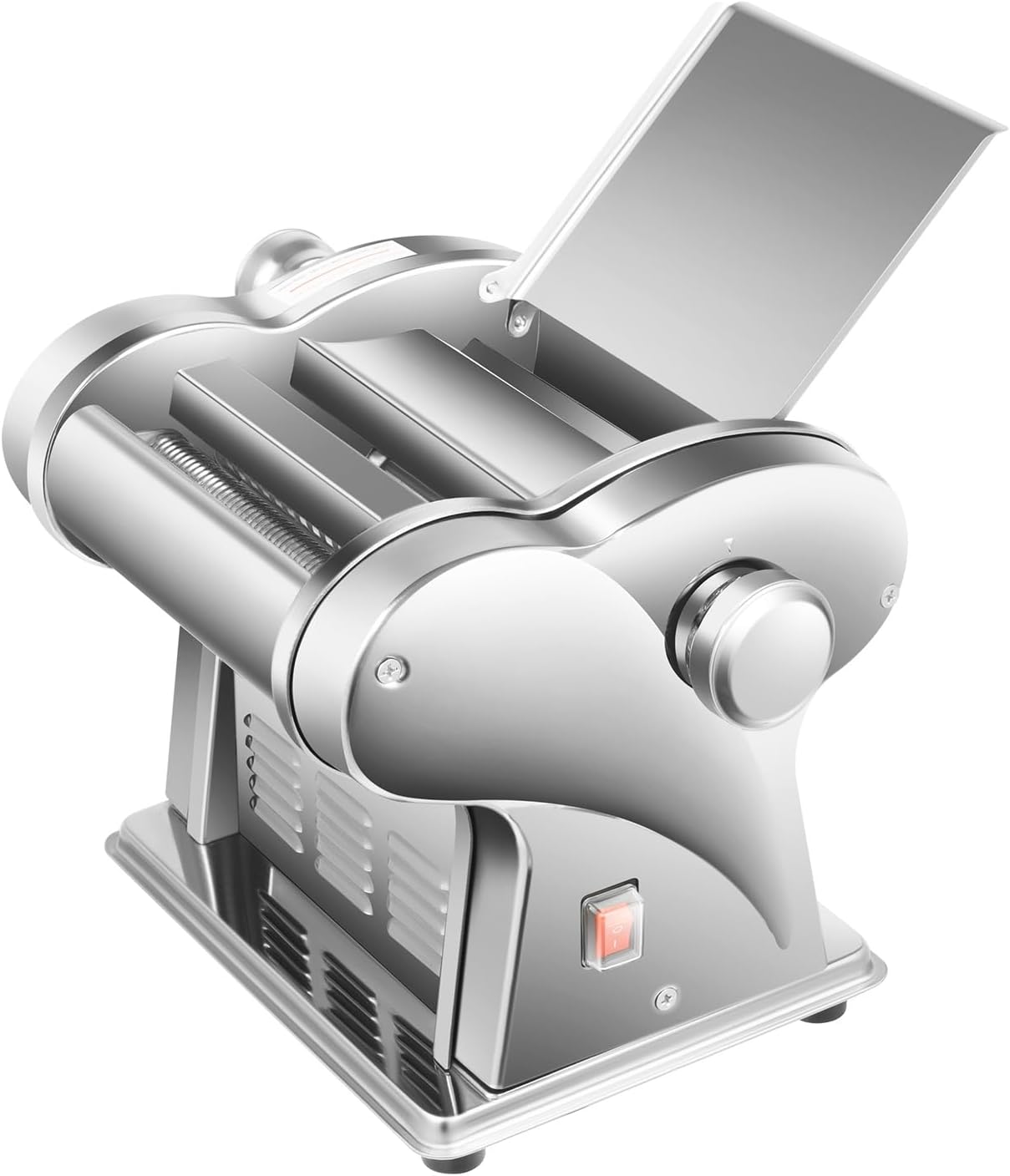 Electric Pasta Machine, Pasta Making Machine, 2-In-1 Heavy Duty Dough Roller Pressing Machine, 135w Powerful Motor Makes, 410 Stainless Steel, Used To Make Spaghetti, Lasagna, Spaghetti And Dumplings