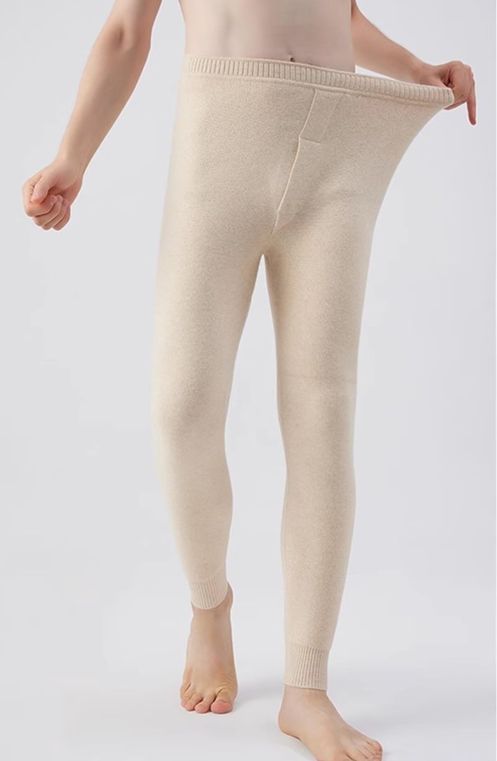 Hombres Mujeres Leggings Invierno cálido 100% Cachemira Ropa Interior térmica Pantalones térmicos